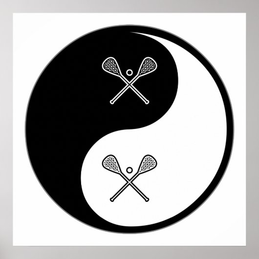 Yin Yang Lacrosse Poster (Voorkant)