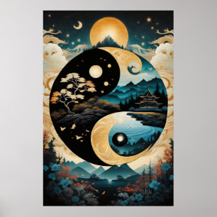 Yin Yang Landschap Poster