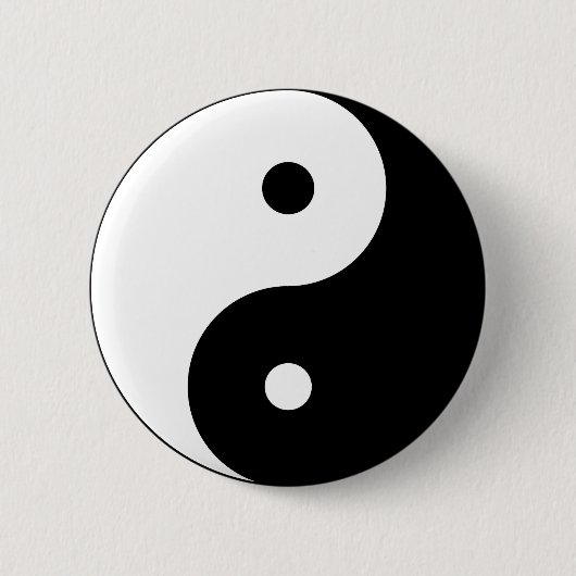Yin Yang large Ronde Button 5,7 Cm (Voorkant)