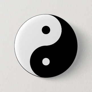 Yin Yang large Ronde Button 5,7 Cm