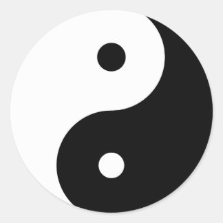 Yin Yang large Ronde Sticker