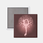 Yin yang, levensboom, yoga, harmonie door Amelia Magneet (Voorkant / Achterkant)