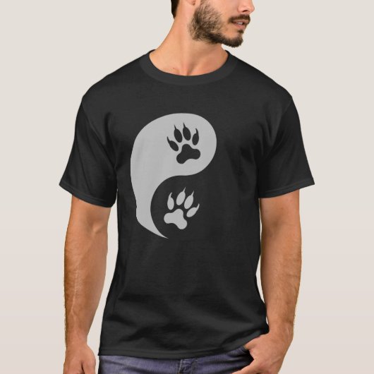 Yin Yang Lion Paw Lion Predatory Cat Afrika T-shirt (Voorkant)