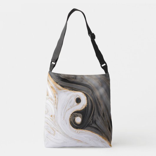 Yin Yang Liquid Marble Crossbody Tas (Achterkant)