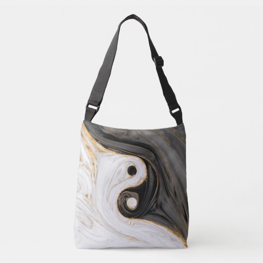 Yin Yang Liquid Marble Crossbody Tas (Voorkant)