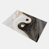 Yin Yang Liquid Marble Deurmat (Schuin)