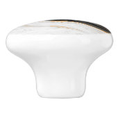 Yin Yang Liquid Marble Keramische Knop (Zijkant)