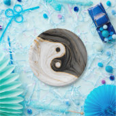 Yin Yang Liquid Marble Papieren Bordje (Feest)