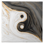 Yin Yang Liquid Marble Tegeltje (Voorkant)