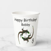 Yin Yang Lizards Age Birthday Papieren Bekers (Achterkant)