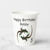 Yin Yang Lizards Age Birthday Papieren Bekers (Voorkant)