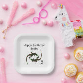 Yin Yang Lizards Age Birthday Papieren Bordje (Feest)