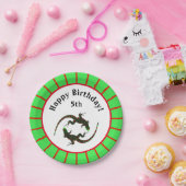Yin Yang Lizards Birthday Papieren Bordje (Feest)