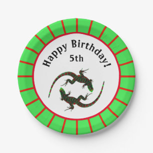 Yin Yang Lizards Birthday Papieren Bordje