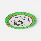 Yin Yang Lizards Birthday Papieren Bordje (Gekanteld)