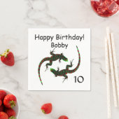 Yin Yang Lizards Birthday Servet (Insitu)