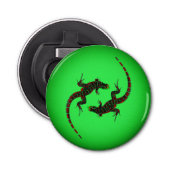 Yin Yang Lizards Button Flesopener (Voorkant)