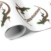 Yin Yang Lizards gefeliciteerd Cadeaupapier (Rol Hoek)
