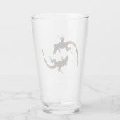 Yin Yang Lizards Glas (Achterkant)