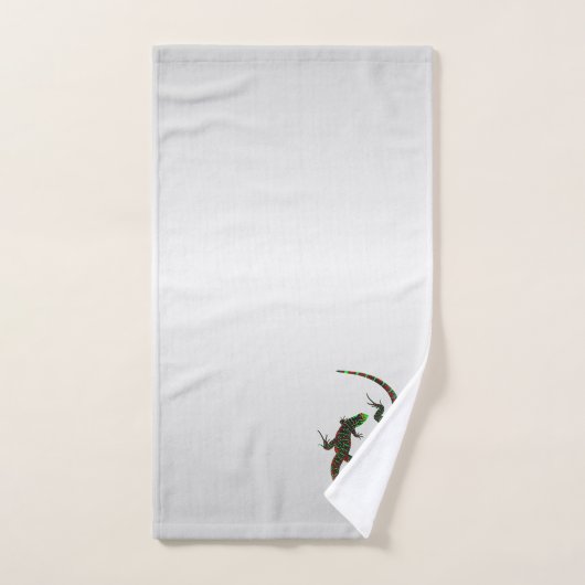 Yin Yang Lizards Silver Bad Handdoek (Handdoek)