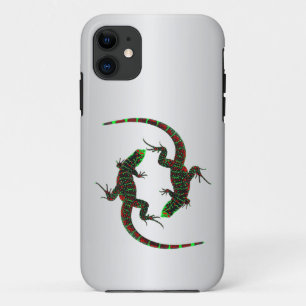 Yin Yang Lizards Silver Case-Mate iPhone Case