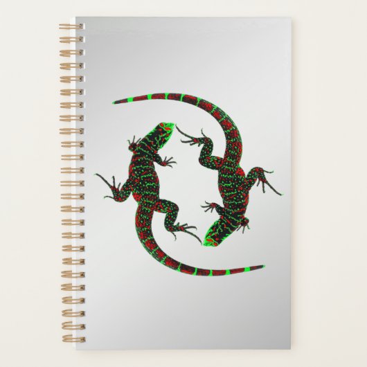 Yin Yang Lizards Silver Planner (Voorkant)