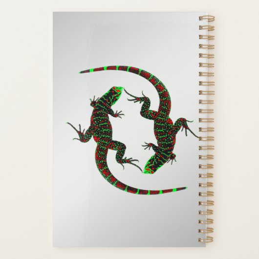 Yin Yang Lizards Silver Planner (Achterkant)