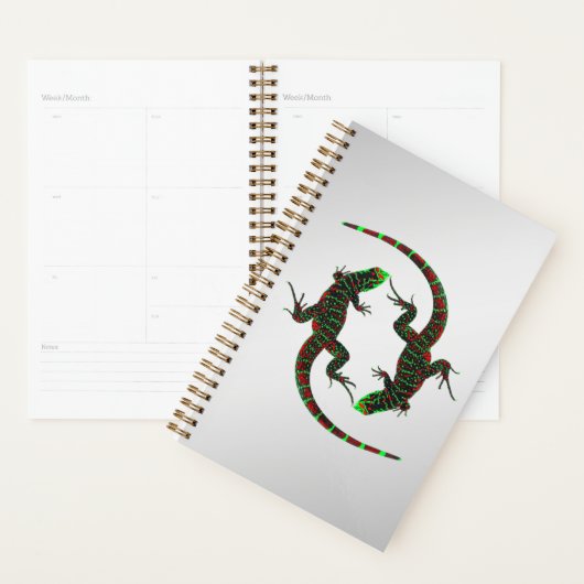 Yin Yang Lizards Silver Planner (Display)