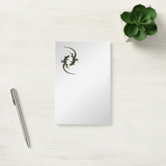 Yin Yang Lizards Silver Post-it® Notes (Kantoor)