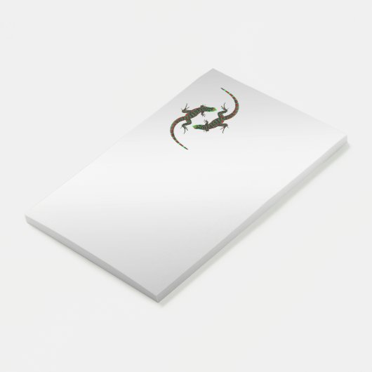 Yin Yang Lizards Silver Post-it® Notes (Schuin)