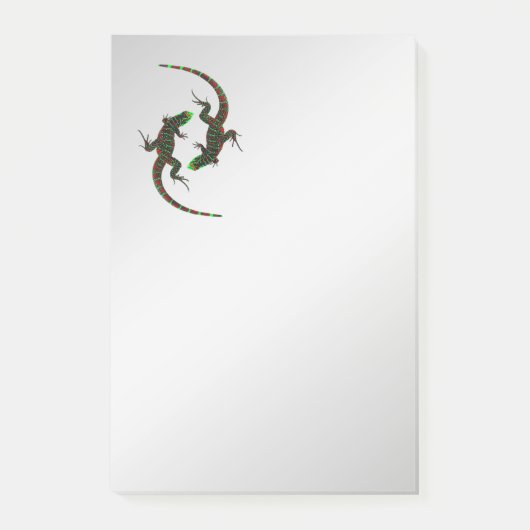 Yin Yang Lizards Silver Post-it® Notes (Voorkant)