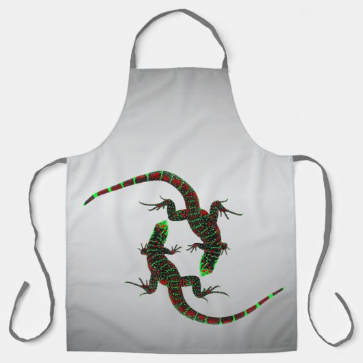 Yin Yang Lizards Silver Schort (Voorkant)