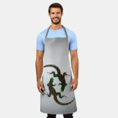 Yin Yang Lizards Silver Schort (Gedragen)