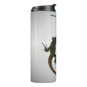 Yin Yang Lizards Silver Thermosbeker (Gedraaid links)