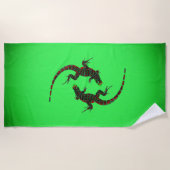 Yin Yang Lizards Strandlaken (Voorkant)