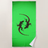 Yin Yang Lizards Strandlaken (Voorkant)