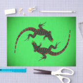 Yin Yang Lizards Tissuepapier (Craft)