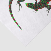 Yin Yang Lizards White Tissuepapier (Detail)