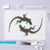 Yin Yang Lizards White Tissuepapier (Craft)