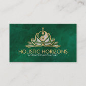 Yin Yang Lotus Acupunctuur Naald Visitekaartje (Voorkant)