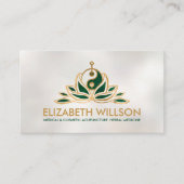 Yin Yang Lotus Acupunctuur Naald Visitekaartje (Voorkant)