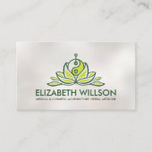 Yin Yang Lotus Acupunctuur Naald Visitekaartje (Voorkant)