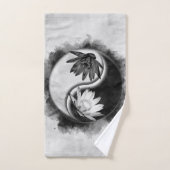 Yin Yang - Lotus bloemen Bad Handdoek (Handdoek)