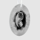 Yin Yang - Lotus bloemen Ornament (voorkant)