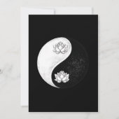 Yin Yang Lotus Flower Harmony Black and White Gift Kaart (Voorkant)