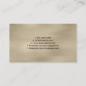 Yin Yang Lotus flower - parels en zwarte marmer Visitekaartje (Achterkant)