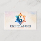 Yin Yang Lotus Flower Visitekaartje (Voorkant)