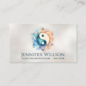 Yin Yang Lotus Flower Visitekaartje (Voorkant)