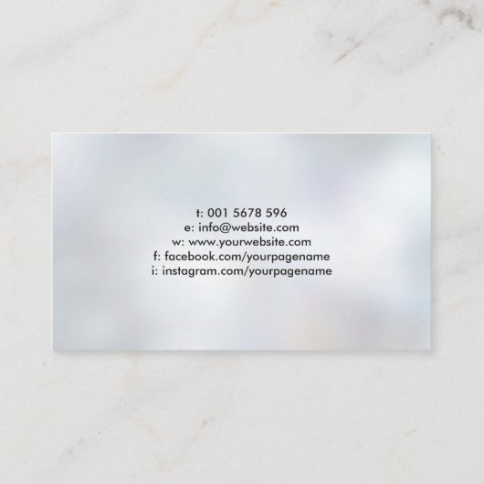 Yin Yang Lotus flower - zwart en goud Visitekaartje (Achterkant)