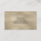 Yin Yang Lotus flower - Zwarte en witte marmer Visitekaartje (Achterkant)